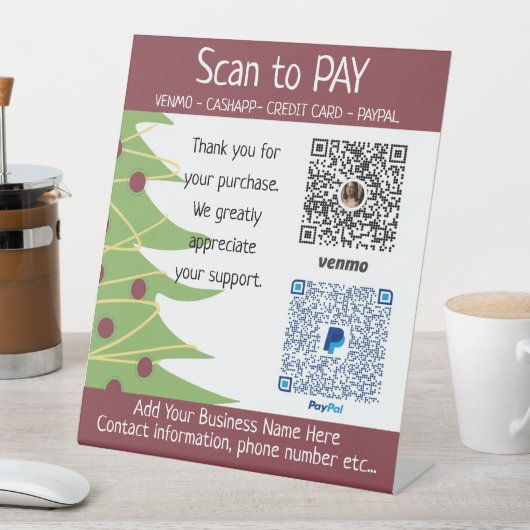 kerstcadeau voor Show Reclamebord Met Voetstuk (Insitu)