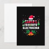 Kerstcadeau voor Sinterklaas' favoriete elektricie Notitiekaartje (Voorkant / Achterkant)