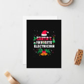 Kerstcadeau voor Sinterklaas' favoriete elektricie Notitiekaartje (Voorkant / Achterkant in situ)