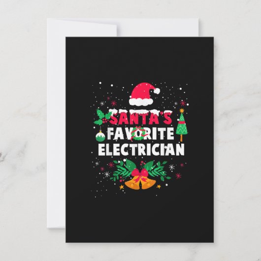 Kerstcadeau voor Sinterklaas' favoriete elektricie Notitiekaartje (Voorkant)