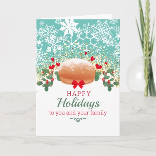 kerstcadeau voor sneeuwvlokken feestdagen kaart (Voorkant)