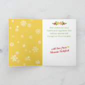 kerstcadeau voor sneeuwvlokken feestdagen kaart (Binnen)