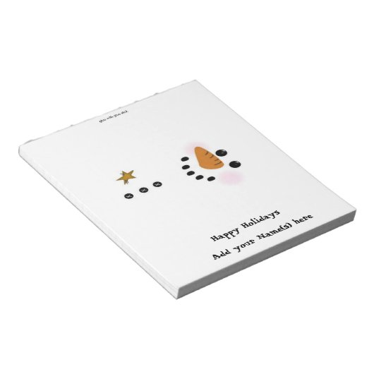 kerstcadeau voor Snoep met draagtas van kerstman Notitieblok (Schuin)