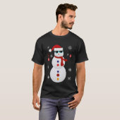 kerstcadeau voor Snowman Santa Hat Gift T-shirt (Voorkant volledig)