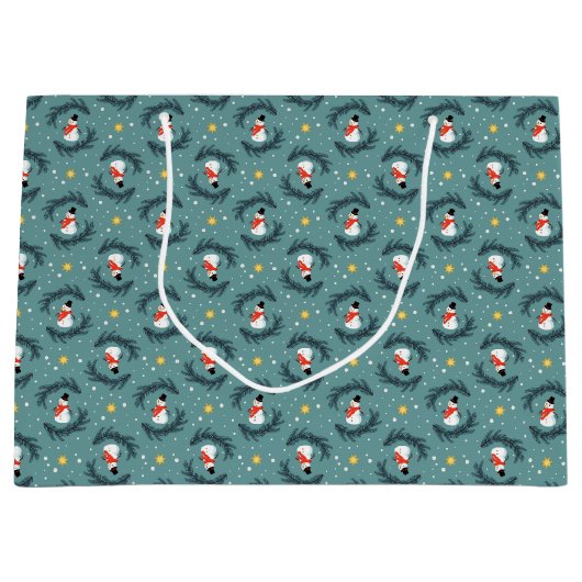 kerstcadeau voor Snowmen Groot Cadeauzakje (Voorkant)