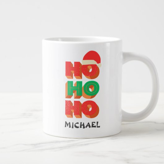 kerstcadeau voor vader/man, gepersonaliseerde naam grote koffiekop (Rechts)