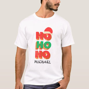 kerstcadeau voor vader/man, gepersonaliseerde naam t-shirt