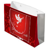 kerstcadeau voor veel plezier large cadeautasje (Achterkant Gekanteld)