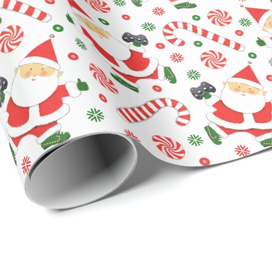 Kerstcadeau voor videogamer cadeaupapier (Rol Hoek)