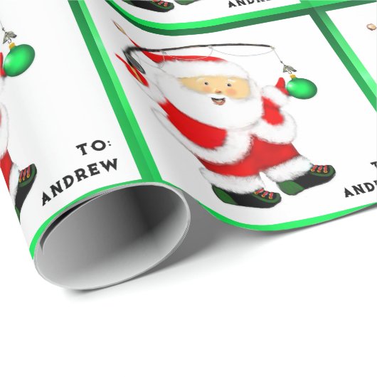 Kerstcadeau voor vissen cadeaupapier (Rol Hoek)