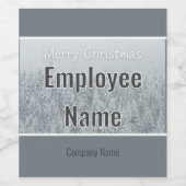 Kerstcadeau voor werknemer wijnlabel wijn etiket (Enkel label)