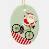 Kerstcadeau voor wielrenner keramisch ornament (Achterkant)