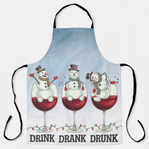 Kerstcadeau voor wijnliefhebbers Volwassen humor Schort