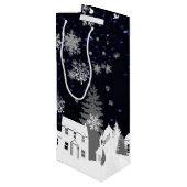 kerstcadeau voor Wijnwijn Wijn Cadeautas (Achterkant Gekanteld)