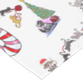 kerstcadeau, vrolijk kerstcadeautje tafelkleed (Gekanteld)