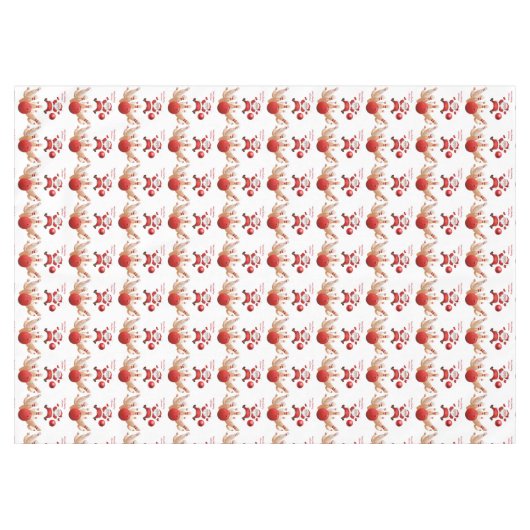 kerstcadeau, vrolijk kerstfeest, Bowling Tafelkleed (Voorkant (Horizontaal))