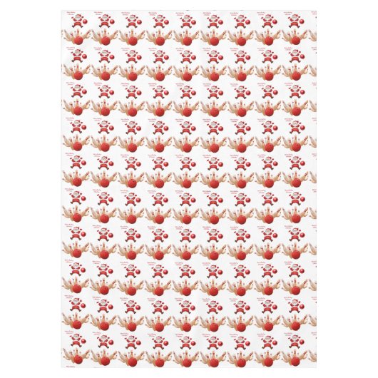 kerstcadeau, vrolijk kerstfeest, Bowling Tafelkleed (Voorkant)