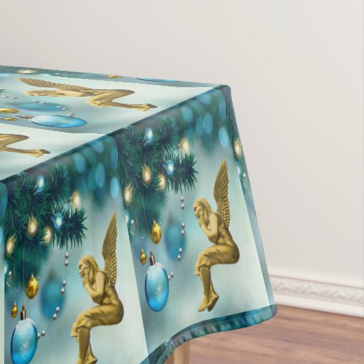 kerstcadeau, vrolijk kerstfeest, engel tafelkleed (Voorbeeld)