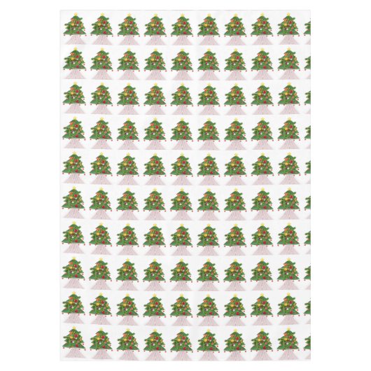 kerstcadeau, vrolijk kerstfeest tafelkleed (Voorkant)