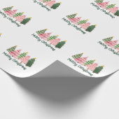 Kerstcadeau Vrolijke kerstboom Cadeaupapier (Hoek)