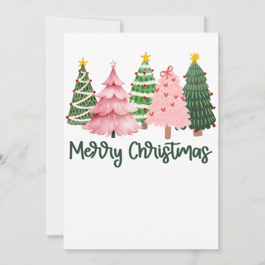 Kerstcadeau Vrolijke kerstboom Kaart (Voorkant)