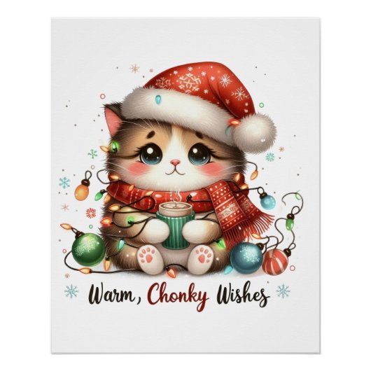 Kerstcadeau Warm Chonky Wishes Perfect Poster (Voorkant)