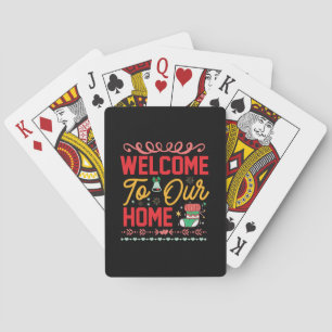 Kerstcadeau Welkom in Ons Huis Pokerkaarten