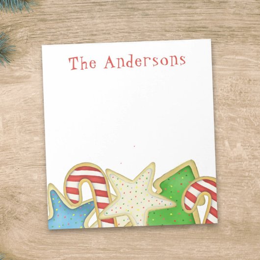 kerstcadeau Whimsical Holiday Cookies Fun Notitieblok
