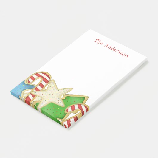 kerstcadeau Whimsical Holiday Cookies Fun Post-it® Notes (Schuin)