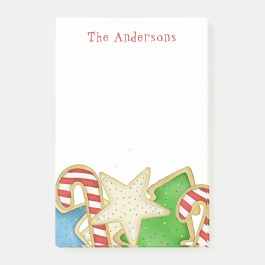 kerstcadeau Whimsical Holiday Cookies Fun Post-it® Notes (Voorkant)