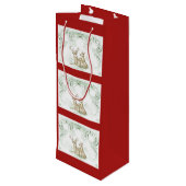 kerstcadeau wijn cadeautas (Achterkant Gekanteld)