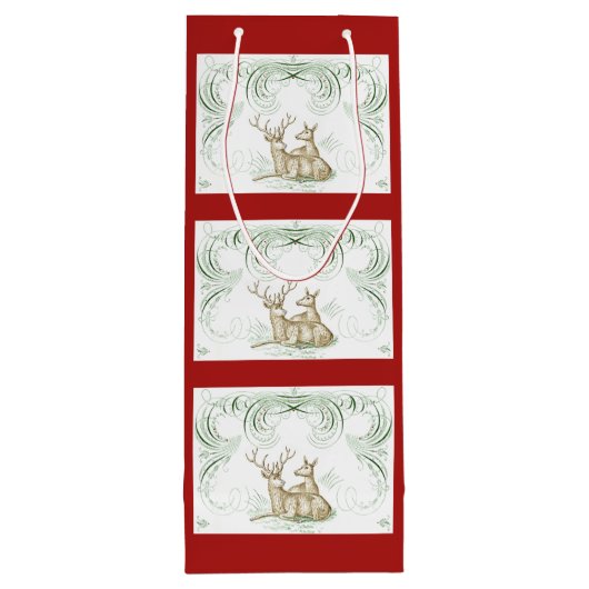 kerstcadeau wijn cadeautas (Achterkant)