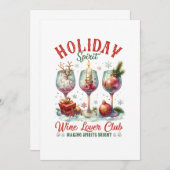 Kerstcadeau wijnliefhebberclub kaart (Voorkant / Achterkant)