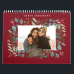 Kerstcadeau Winter Foliage Red Green Photo Kalender<br><div class="desc">Oorspronkelijke hand getrokken winterkreet met eucalyptus,  heilig,  mistletoe foto-lijst; met volledige aftapfoto's op elke pagina en achterzijde.</div>