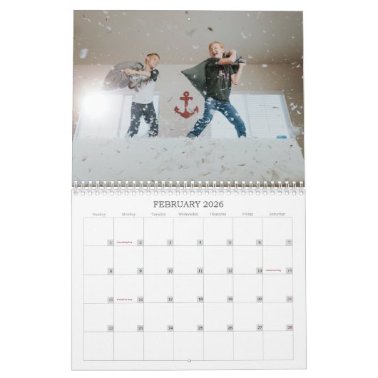 Kerstcadeau Winter Foliage Red Green Photo Kalender (Feb 2026)