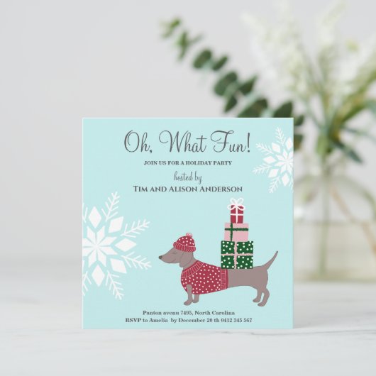 kerstcadeau Winter Holyday Kaart (Staand voorkant)