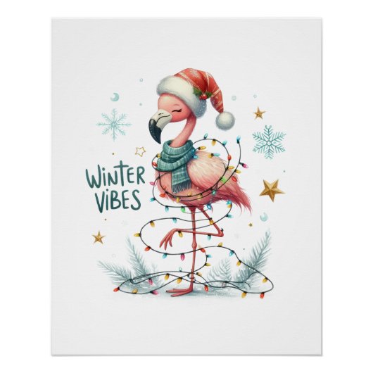 Kerstcadeau Winter Vibes Perfect Poster (Voorkant)