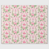 Kerstcadeau Wrap Roze Notenkraker en Ballerina Cadeaupapier (Vlak)