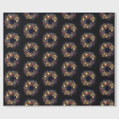 Kerstcadeau wrap rustieke krans cadeaupapier (Vlak)