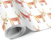 Kerstcadeau wrap rustieke rendieren cadeaupapier (Rol Hoek)