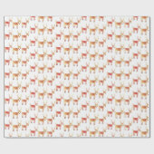 Kerstcadeau wrap rustieke rendieren cadeaupapier (Vlak)
