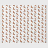 Kerstcadeau wrap schattig rendier cadeaupapier (Vlak)