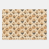 Kerstcadeau Wrap Stars and Robins Gold & White Inpakpapier Vel (Voorkant 3)