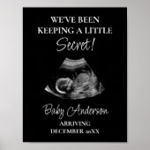 Kerstcadeau zwangerschap aankondiging poster (Voorkant)