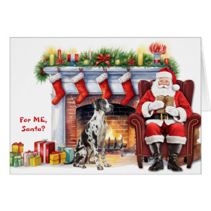Kerstcadeau Zwart Witte Dog Great Dane Kerstmis