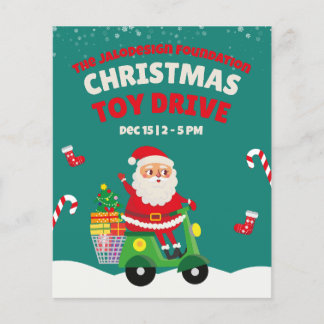 Kerstcadeauactie Santa Motorfiets Cadeaus Flyer