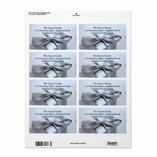 kerstcadeauadres etiket (Full Sheet)