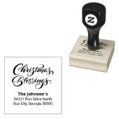 kerstcadeauadres rubberstempel (Gestempeld)