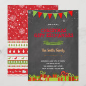 Kerstcadeaubeurzen Uitnodiging (Voorkant / Achterkant)