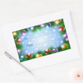 Kerstcadeaubladen Rechthoekige Sticker (Envelop)